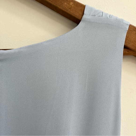 WHBM Blue Sleeveless Lemon Print Tea Midi Dress High Low Hem XL - Picture 16 of 16